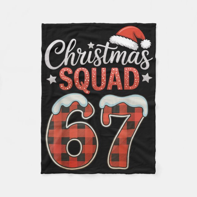 Cobertor De Velo Divertido 67 Seis Sete Meme Brainrot 67 Natal Esqu (Frente)