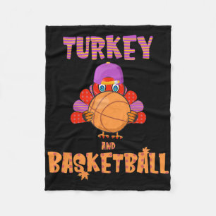 Cobertor De Velo Divertido Ação de Graças Turquia Joga Bysketbyll T