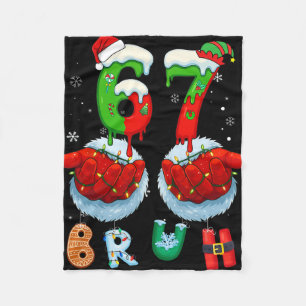 Cobertor De Velo Divertido Bruh Seis Sete 67 Meme 6 7 Natal Papai N