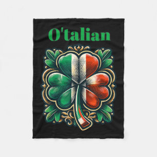 Cobertor De Velo Divertido Dia de São Patrício Irlandês Italiano O'