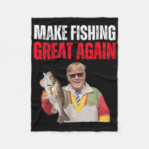 Cobertor De Velo Divertido Donald Trump Faça a Pesca Grande Novamen