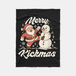 Cobertor De Velo Divertido Feliz Natal Kickmas Karate Jiu Jitsu