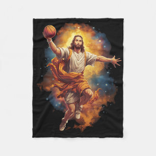 Cobertor De Velo Divertido Jesus jogando Bysketbyll 1