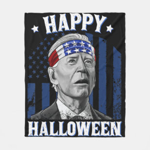 Cobertor De Velo Divertido Joe Biden Feliz Halloween Confundido Par