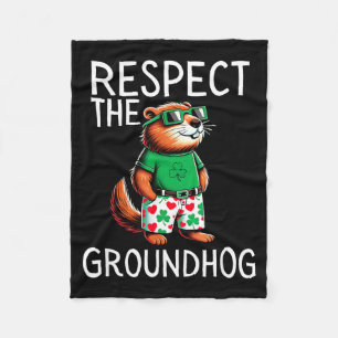 Cobertor De Velo Divertido Respeite O Dia Do Groundhog Dia Do Groun