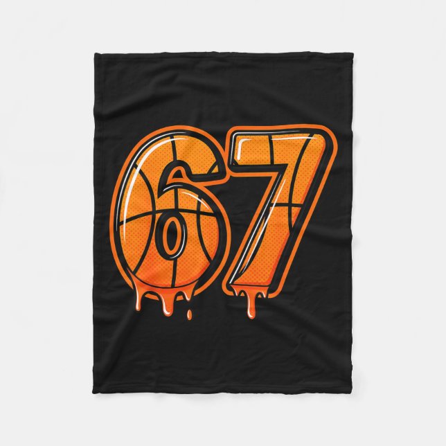 Cobertor De Velo Divertido Seis Sete 67 Meme Gen Alpha 67 Basqueteb (Frente)