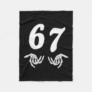 Cobertor De Velo Divertido Seis Sete 6 7 Meme 67 Mão de Esqueleto H