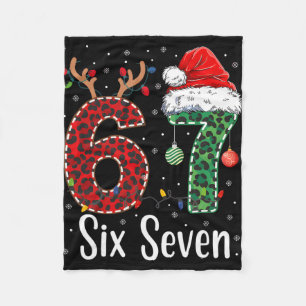 Cobertor De Velo Divertido Seis Sete 6 7 Meme 67 Natal Leopardo Xma
