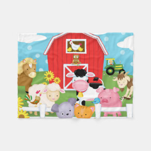 Cobertor De Velo Divertimento na cobertura da flanela da fazenda