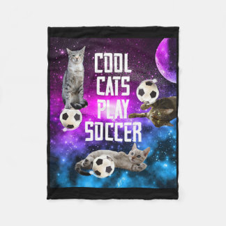 Cobertor De Velo Dizendo Gatos de Design de Futebol Engraçado 