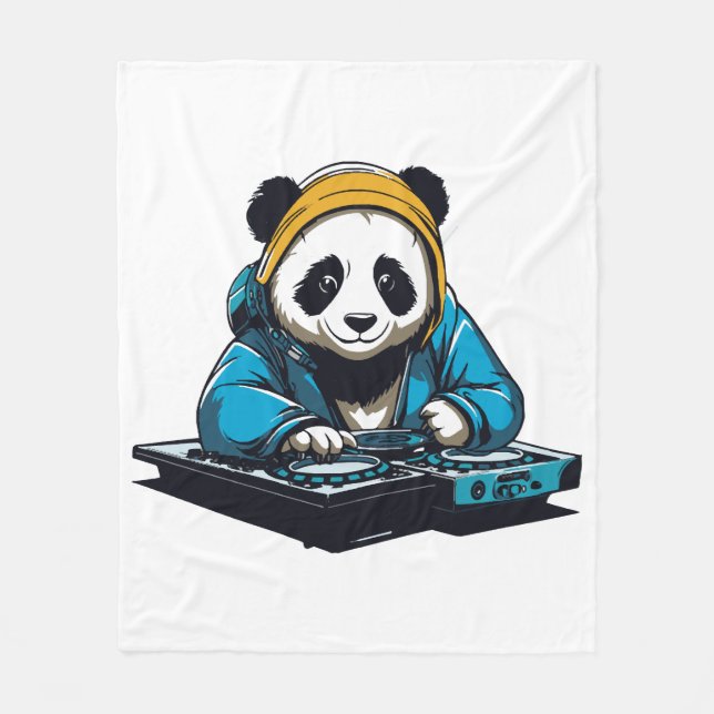 Cobertor De Velo DJ Kawaii Panda (Frente)