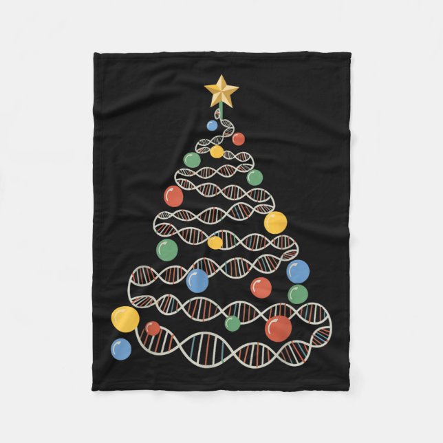 Cobertor De Velo Dna Helix Christmas Tree Scientist Biology Science (Frente)