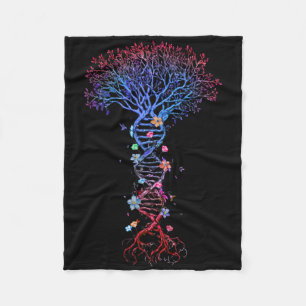 Cobertor De Velo Dna Tree Root Life Geneticamente Funny Earth Day A