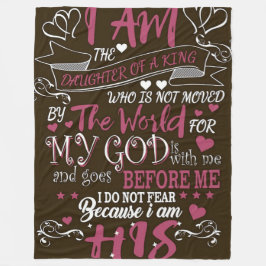 Cobertor De Velo Do Not Fear" Religious Fleece Blanket