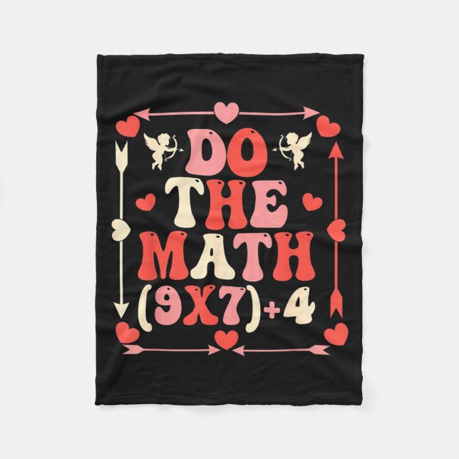 Cobertor De Velo Do The Math Equation Valentine's Day Math Teacher  (Frente)