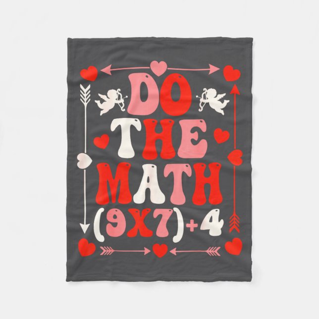Cobertor De Velo Do The Math Teacher 67 Meme Six Seven Valentine's  (Frente)