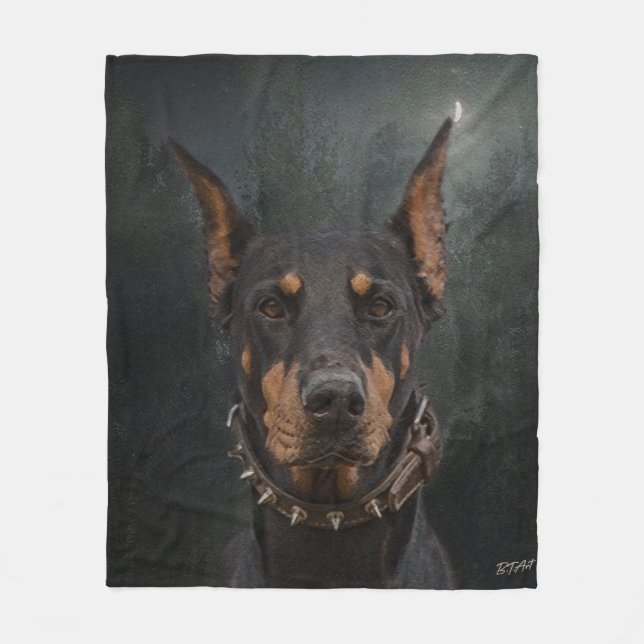 Cobertor De Velo Doberman Pinscher (Frente)