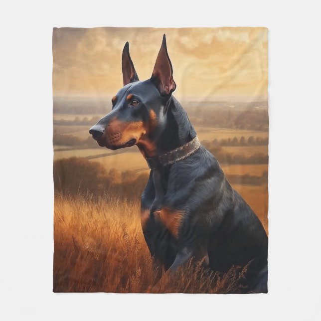 Cobertor De Velo Doberman Pinscher (Frente)