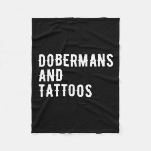 Cobertor De Velo Dobermans E Tattoos Proprietário Do Doberman Dog I