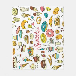 Cobertor De Velo Doces de rosca coloridos: design de sobremesa