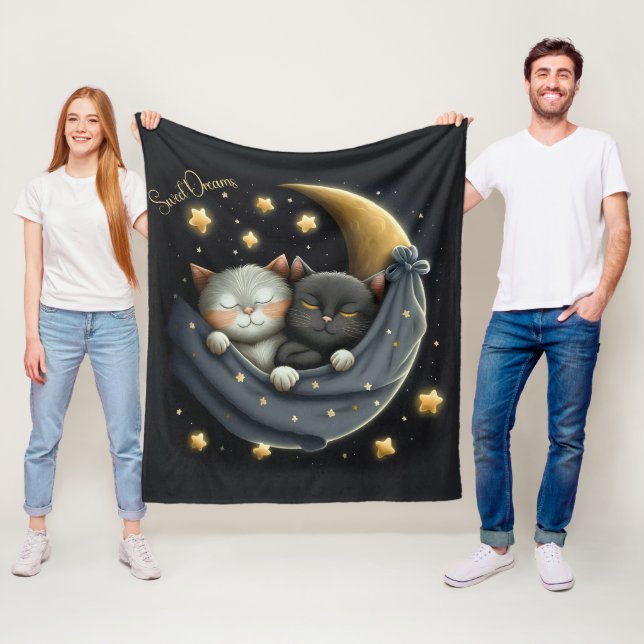 Cobertor De Velo Doces Sonhos Gatinho Design (In Situ)