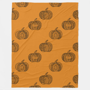 Cobertor De Velo Dodles de Halloween bô zentangles abóboras outono