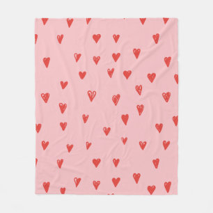 Cobertor De Velo Dodles Vermelhos E Cor-De-Rosa Coração Bonita