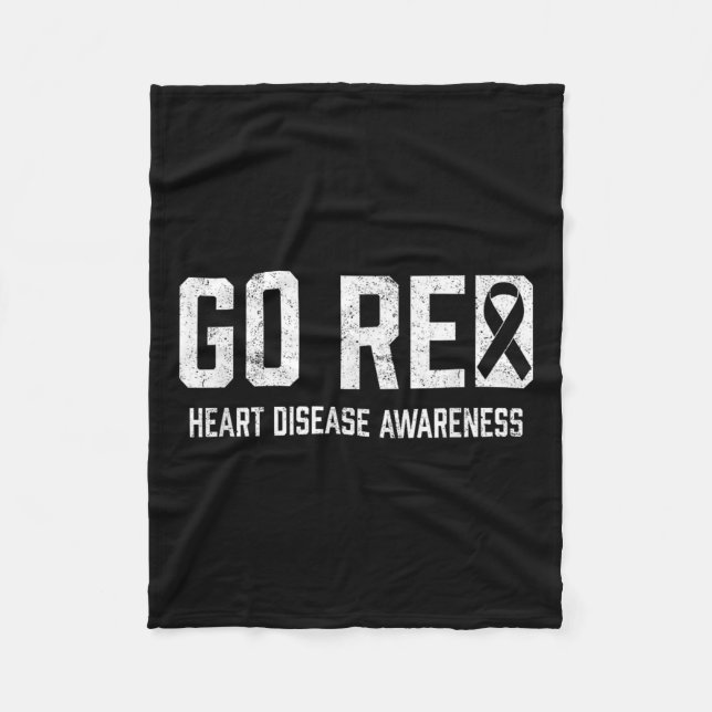 Cobertor De Velo Doença cardíaca Sensibilização Camisa Vermelha Doe (Frente)
