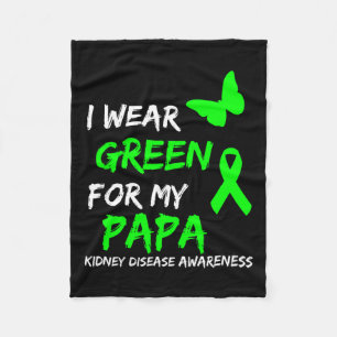 Cobertor De Velo Doença Renal Eu Visto Verde Para Meu Papa Friso