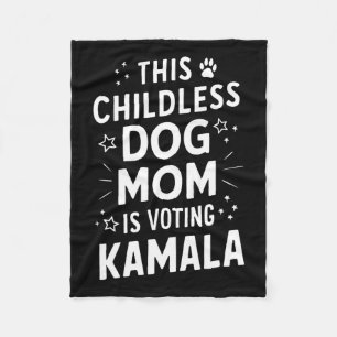 Cobertor De Velo Dog Lady Voting Kamala Harris Cachorro Mãe Votar A