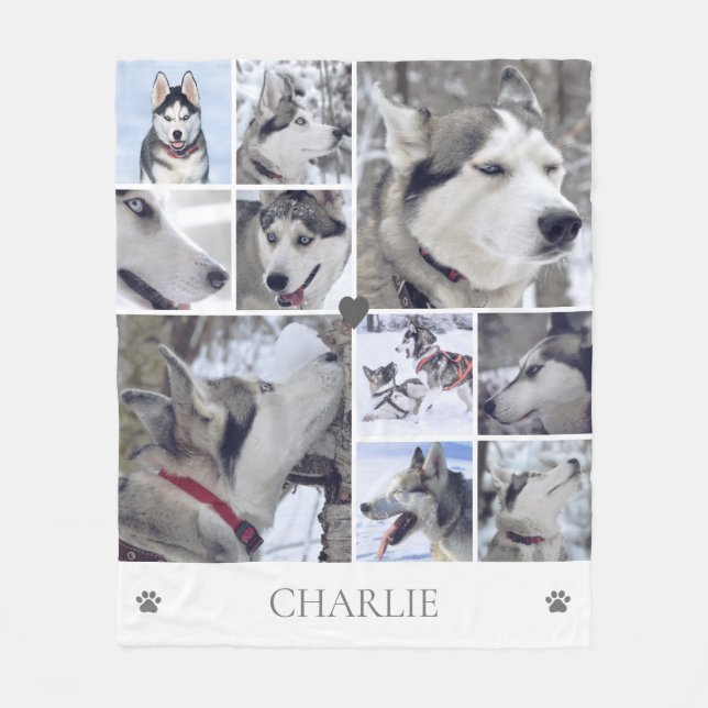 Cobertor De Velo Dog Lover Pet Photo Collage (Frente)