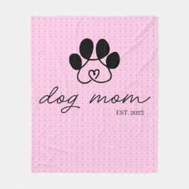 Cobertor De Velo dog mom customizable baby pink