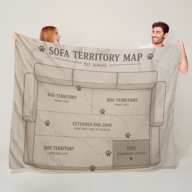 Cobertor De Velo Dog Sofa Territory Blanket Funny Gift (In Situ)
