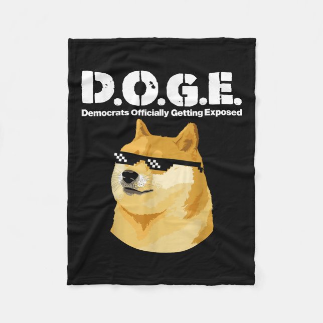 Cobertor De Velo Doge Meme Democrats Oficialmente Expostos D.o (Frente)