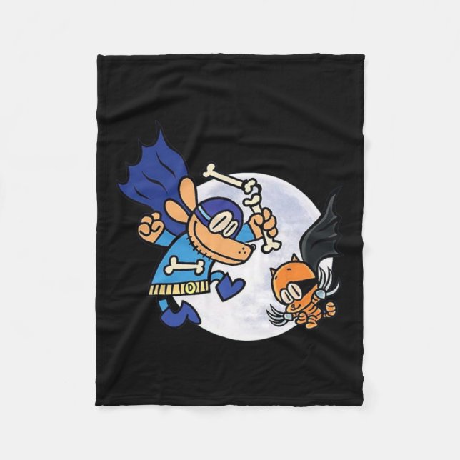 Cobertor De Velo Dogman E Cat Essenciais Para Crianças (Frente)