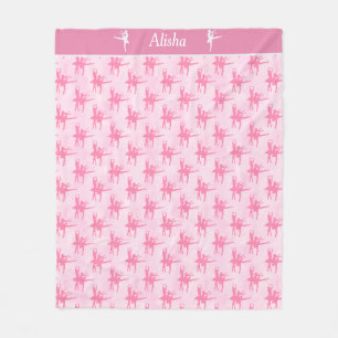 Cobertor De Velo Dois Ballerinas Rosa Personalizados