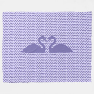 Cobertor De Velo Dois Cisnes e Padrão Ondulado