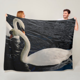 Cobertor De Velo Dois cisnes no lago