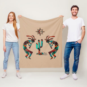 Cobertor De Velo Dois Southwest Kokopelli Fleece Blanket