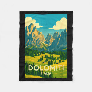 Cobertor De Velo Dolomitas Itália trilhas e esqui paisagem arte