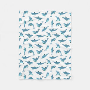 Cobertor De Velo Dolphins Baby Blanket