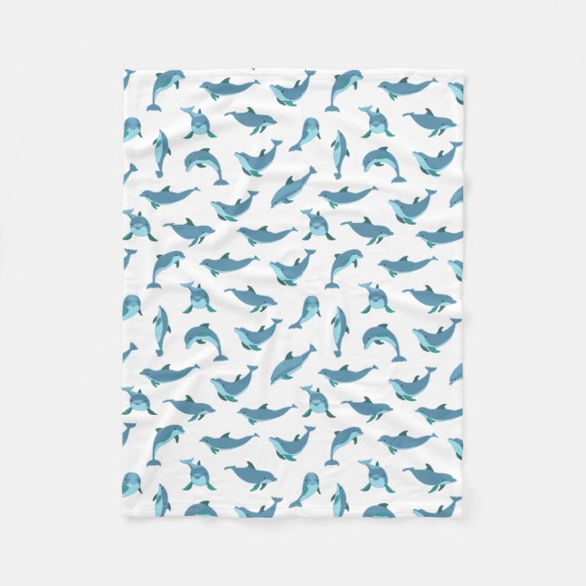 Cobertor De Velo Dolphins Baby Blanket (Frente)