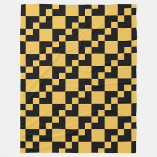 Cobertor De Velo Domino de patch - preto e âmbar