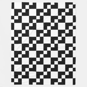 Cobertor De Velo Domino de patch - Preto e Branco