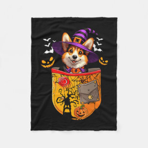 Cobertor De Velo Dona Corgi Como Bruxa Em Poc Halloween Proprietári