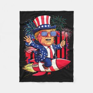 Cobertor De Velo Donald Trump 2025 Happy 4 De Julho Trump American