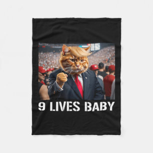 Cobertor De Velo Donald Trump Cat Nine Lives Baby
