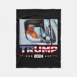 Cobertor De Velo Donald Trump Corre No Caminhão De Lixo 1