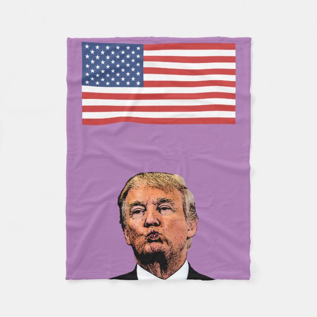 COBERTOR DE VELO DONALD TRUMP KISS FLEECE BLANKET (Frente)