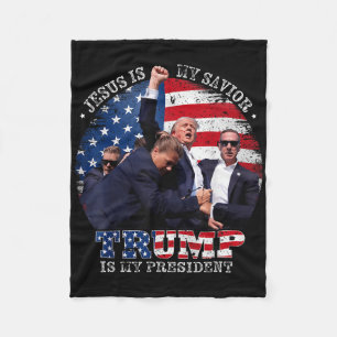 Cobertor De Velo Donald Trump Lutar Com Jesus É Meu Salvador Trump 